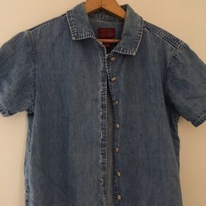 Thrifted 90's Limited Jeans denim button up!